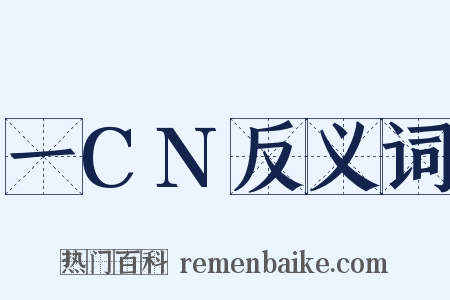 一CN反义词是什么意思的图片